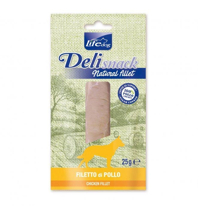 Lifepet Lifedog Filetti Bolliti di Pollo per Cani 25 g