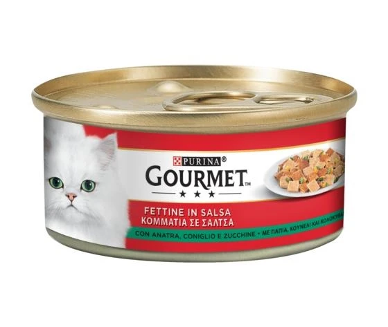 Purina Gourmet Red Fettine Anatra, Coniglio e Zucchine 195 g