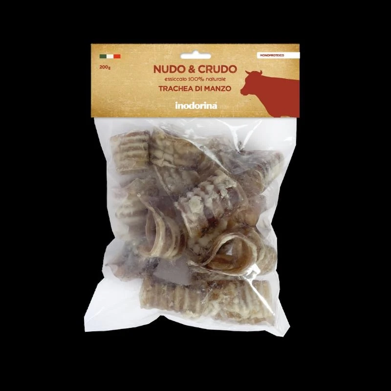 Inodorina Trachea di Manzo 200 g - Snack per Cani