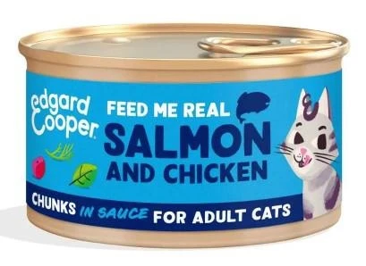 Edgard Cooper Cibo Umido per Gatti Salmone e Pollo 85 g