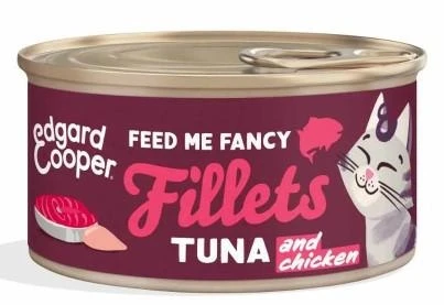 Edgardcooper Filetti di Tonno e Pollo per Gatto 70 g