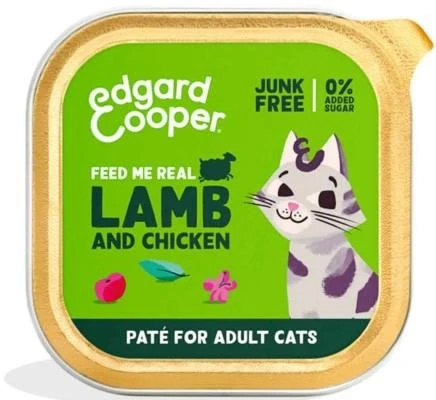 Edgard Cooper Pâté per Gatti Agnello e Pollo 16 x 85 g