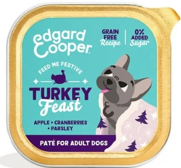 Edgard Cooper Pâté Festive Tacchino per Cani 11x150 g