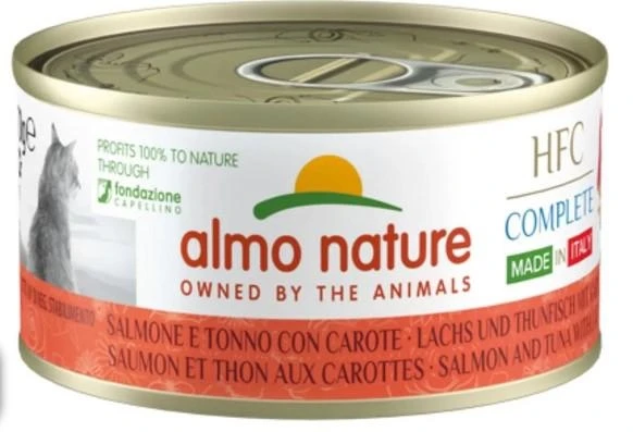 Almo Nature Complete Salmone, Tonno e Carote 70 g