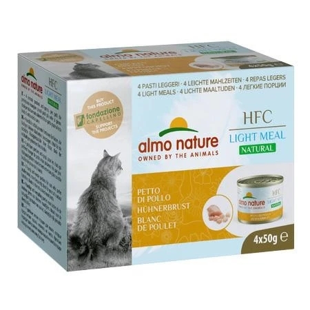 Almo Nature Cat Light Meal Petto di Pollo 4 x 50 g