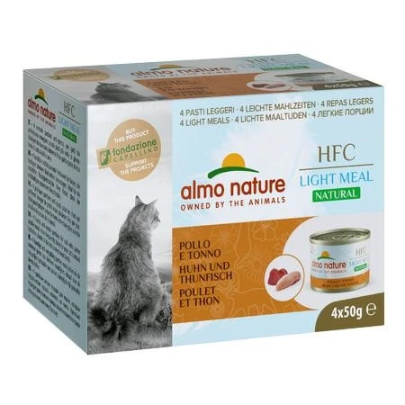Almo Nature Cat Light Meal Pollo/Tonno 4 x 50 g