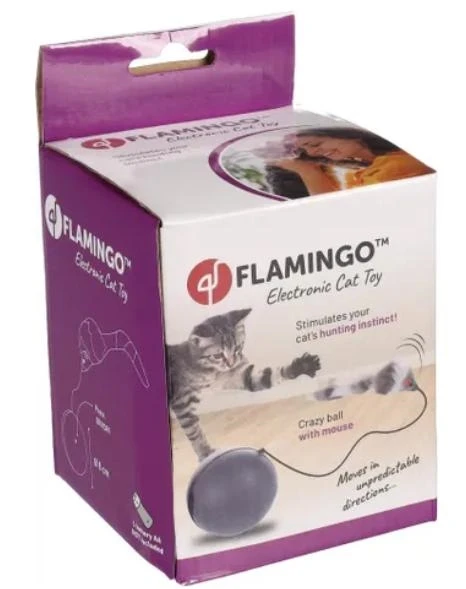 Flamingo Boula Palla con Topo - Gioco per Gatti