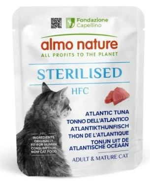 Almo Nature HFC Cat Sterilized Tonno dell'Atlantico 24 x 50 g