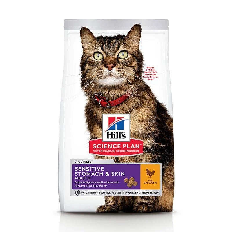 Hill's Cat Sensitive Stomach & Skin Crocchette per Gatti 1,5 kg