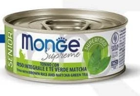 Monge Cat Supreme Senior Tonno, Riso e Tè Matcha 80 g