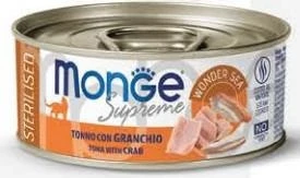 Monge Cat Supreme Steril Tonno e Granchio 80 g