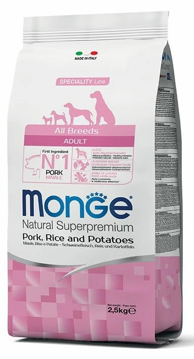 Monge Dog Maiale 2,5 kg - Crocchette per cani