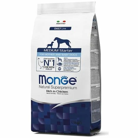 Monge Dog Medium Starter 1,5 kg - Mangime secco per cani di taglia media