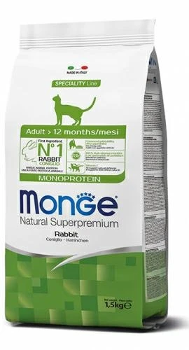 Monge Cat Coniglio 1,5 kg - Mangime secco per gatti