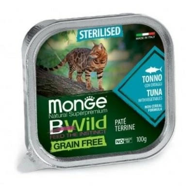 Monge Bwild Sterilized Gatto Tonno e Ortaggi 32 x 100 g