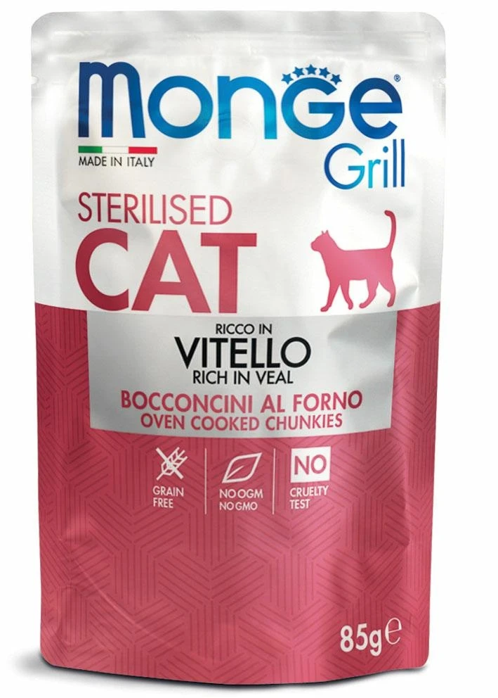 Monge Cat Grill Sterilized Vitello - Buste 28 x 85 g