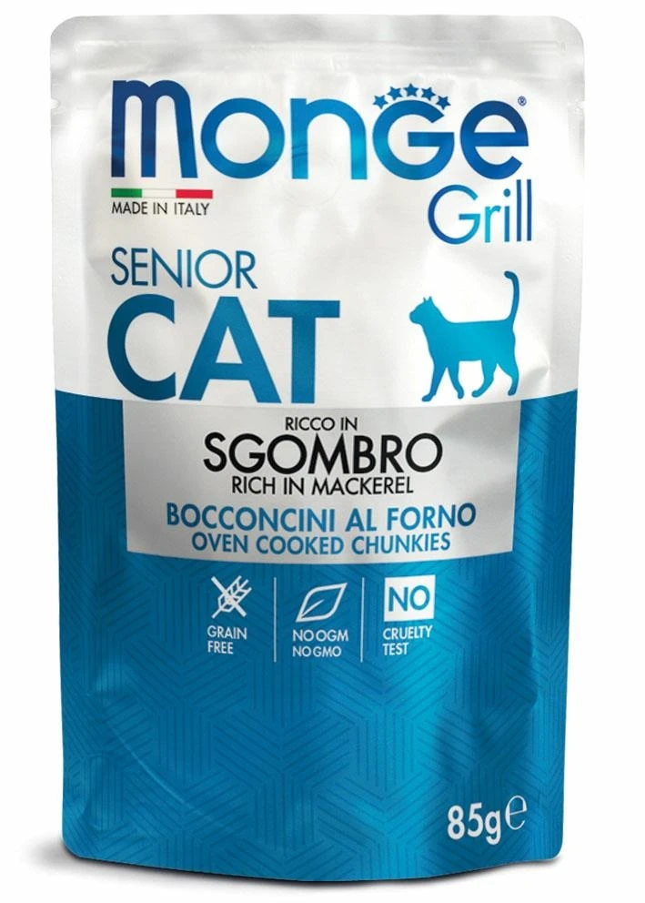Monge Cat Grill Buste Senior Sgombro - 28x85 g