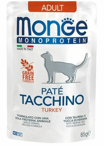 Monge Cat Buste Mono Paté Tacchino 28 x 85 g