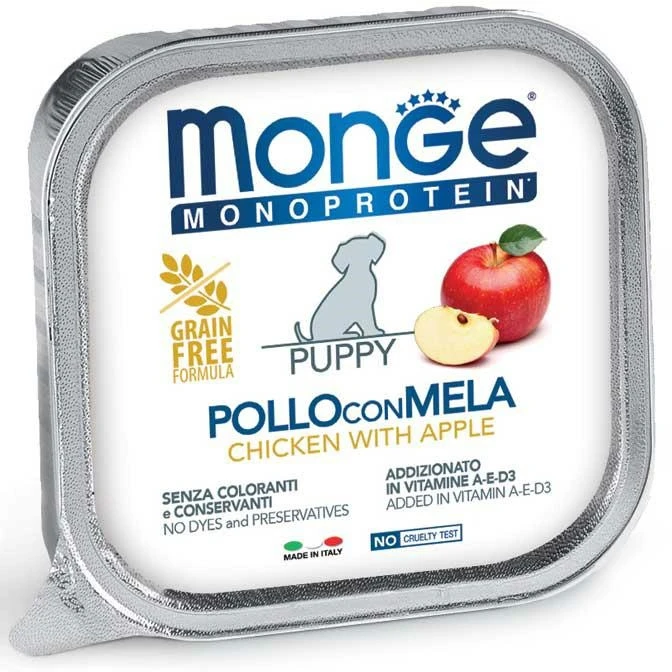 Monge Mono Fruit Junior Pollo e Mela 24 x 150 g