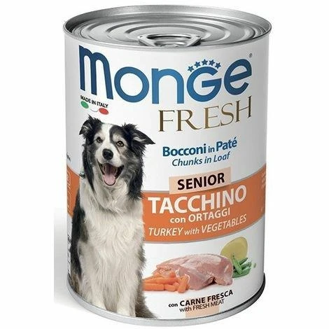 Monge Dog Fresh Senior Tacchino e Ortaggi 400 g