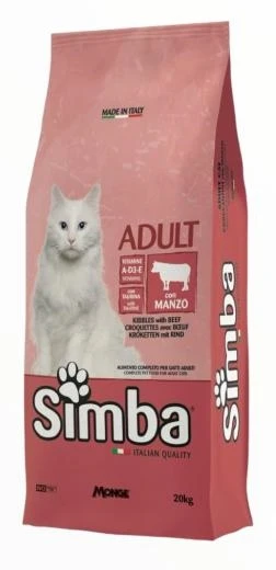 Simba Cat Dry Manzo - Mangime secco per gatti 20 kg