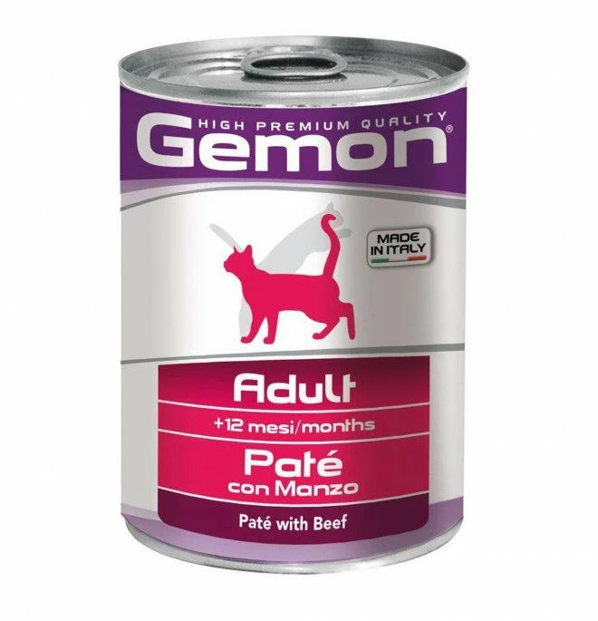 Gemon Cat Paté al Manzo 24 x 400 g - Cibo umido per gatti
