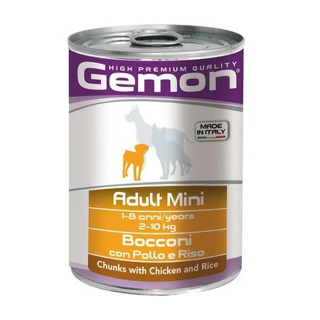 Gemon Dog Mini Bocconi Pollo e Riso 24 x 415 g