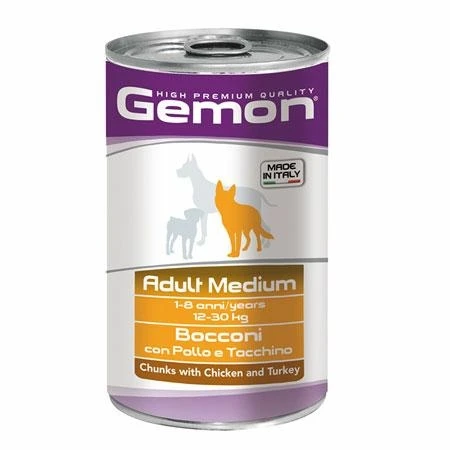 Gemon Dog Medium Bocconi Pollo/Tacchino 12 x 1250 g
