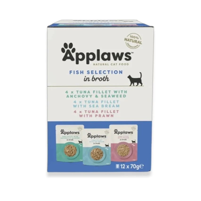 Applaws Buste Mix Pesce in Brodo 12x70 g