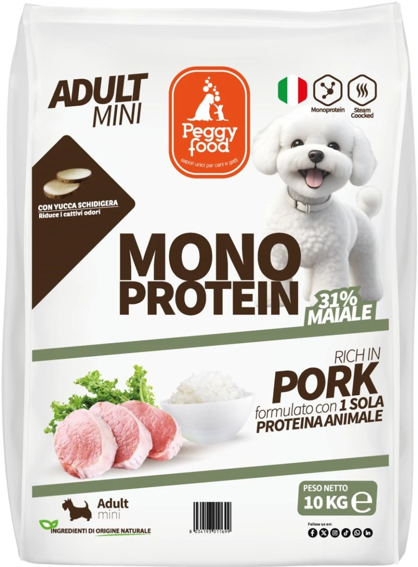 Peggyfood Super Premium Mini Maiale 10 kg per cani di taglia piccola