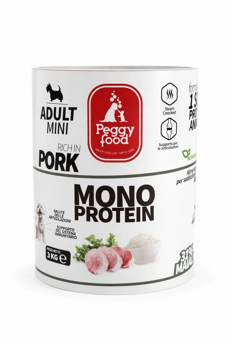 PeggyFood Super Premium Mini Maiale 3 kg - Mangime secco per cani