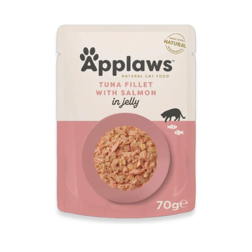 Applaws Buste Filetti di Tonno e Salmone in Jelly 16x70 g