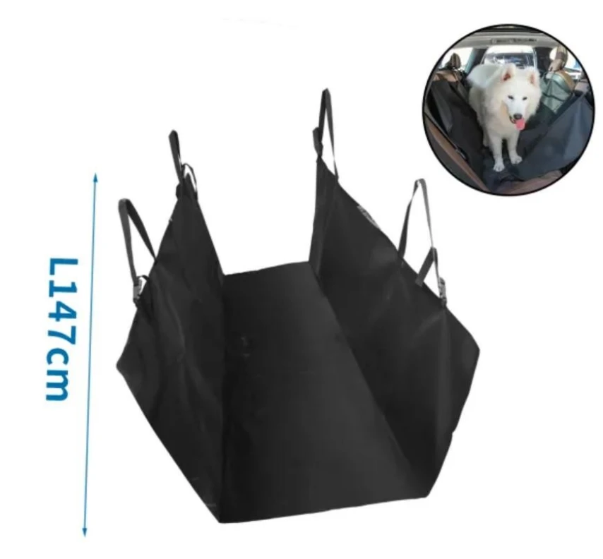 Nobleza Coprisedile per Auto Nero per Cani