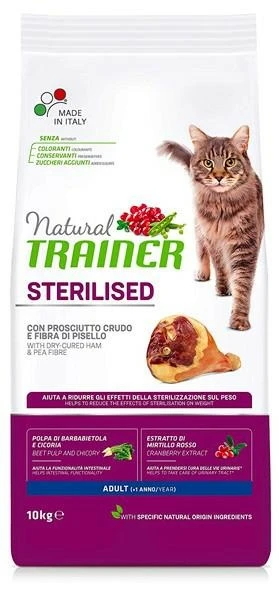 Trainer Natural Cat Sterilized Prosciutto 10 kg
