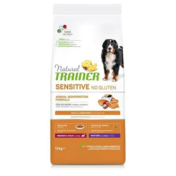 Trainer Sensitive Senior Medium/Maxi Salmone per Cani 12 kg