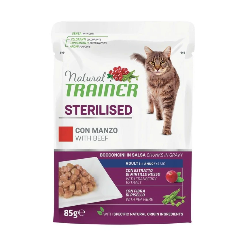 Trainer Natural Buste Sterilized Manzo 12 x 85 g
