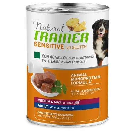 Trainer Sensitive Umido Medium/Maxi Agnello e Riso 400 g