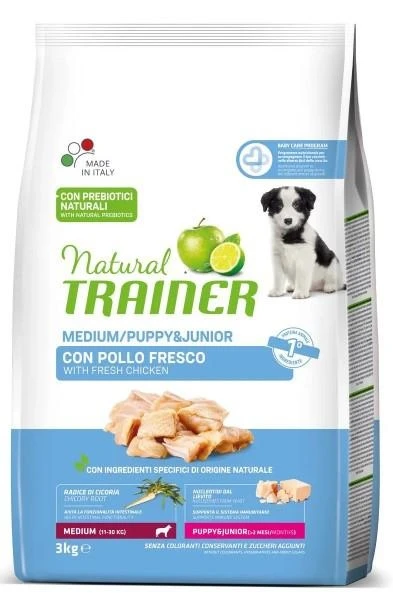 Trainer Natural Medium Puppy Junior Pollo 3 kg