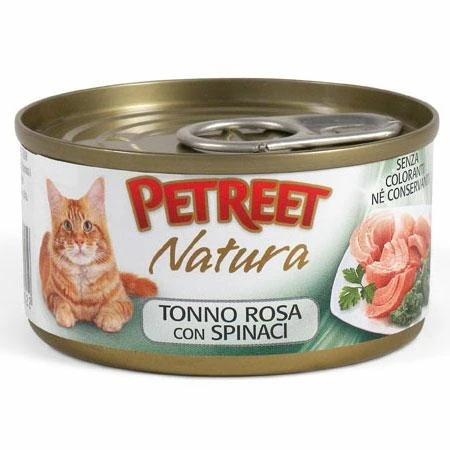 Petreet Tonno Rosa e Spinaci 70g - Mangime Umido per Gatti