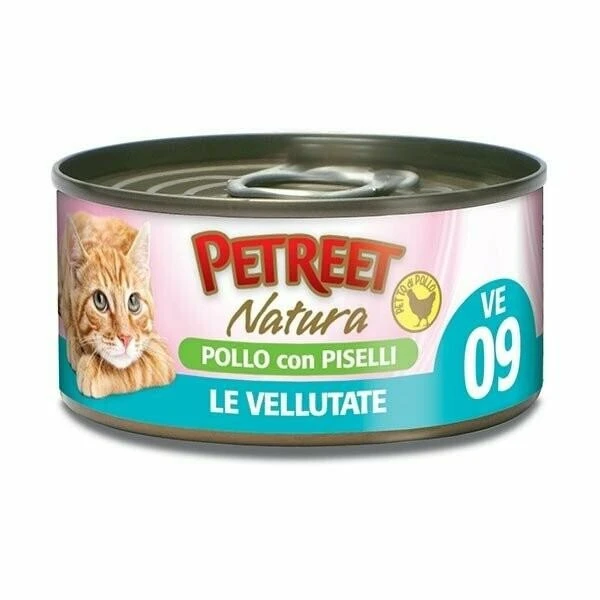 Vellutata Pollo/Piselli Petreet 70g - Nutrizione Gustosa per Gatti