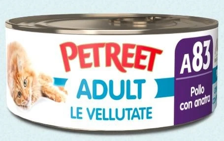 Petreet Vellutata Pollo/Anatra 70g - Delizia per Gatti