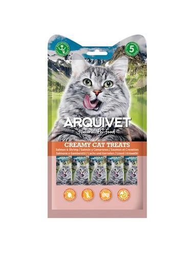 Arquivet Cat Snack Liquido al Salmone/Gamberi - 5 x 14g