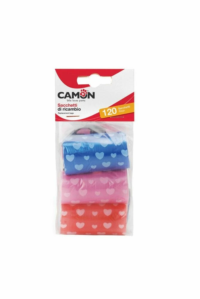 Camon Sacchetti Colorati 6 Rotoli X 20 per Cani