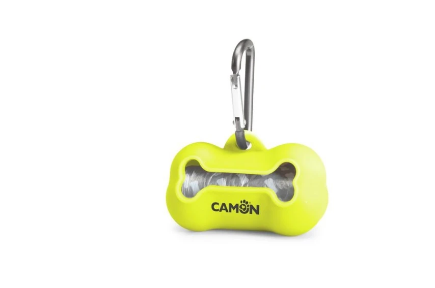 Dispenser Silicone Camon con 20 Sacchetti Giallo