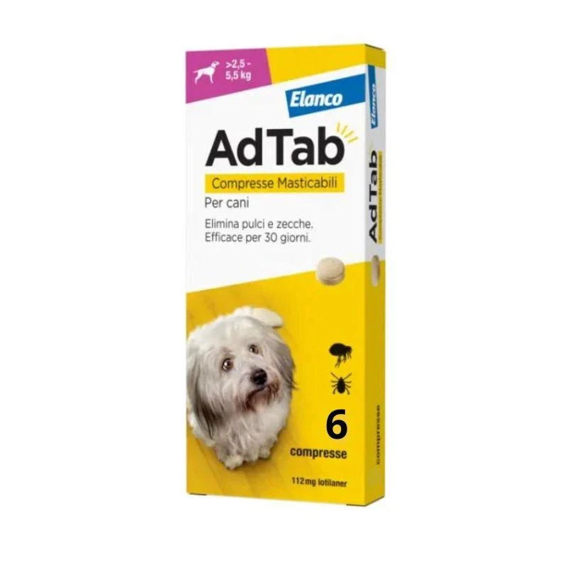 ADTAB Compresse Masticabili per Cani 2,5-5,5 kg - Elanco