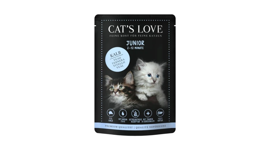 Cat's Love Junior Buste 12 x 85 g Vitello - CATSLOVE