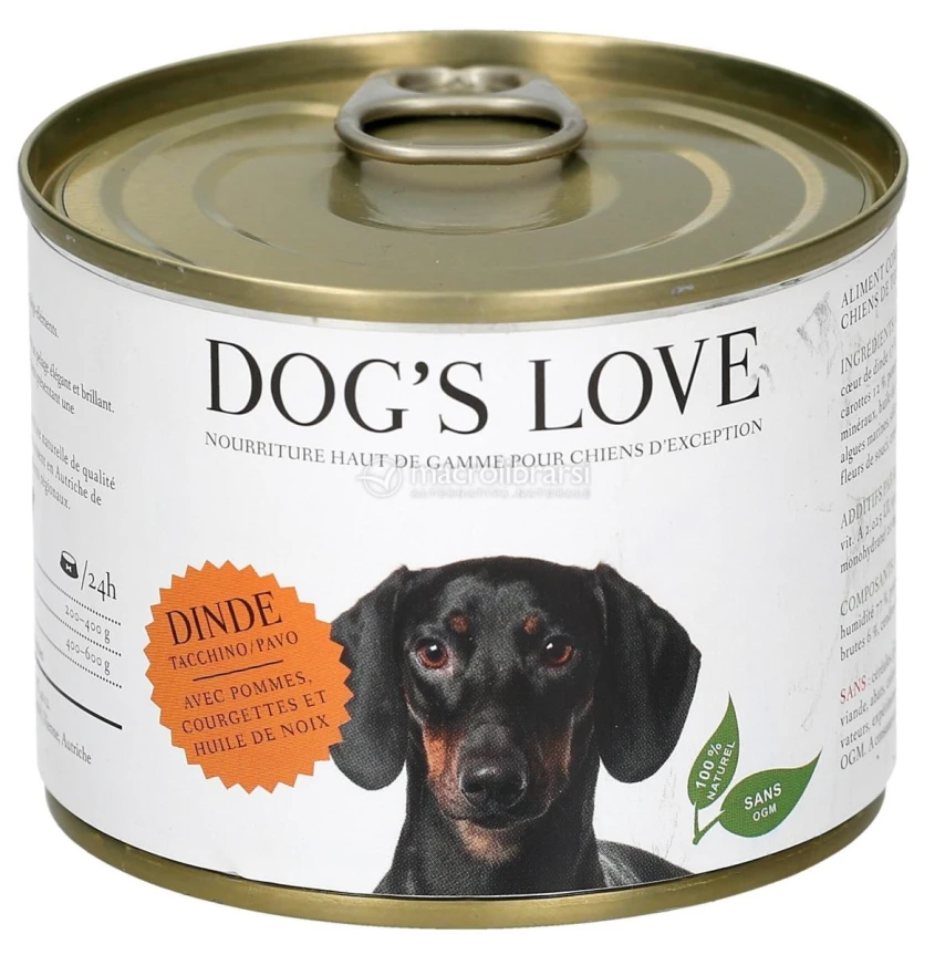 DOG'S LOVE Tacchino/Mela/Zucchina/Olio Noce