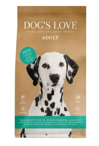 DOG'S LOVE Anatra 2 kg - Mangime Secco per Cani