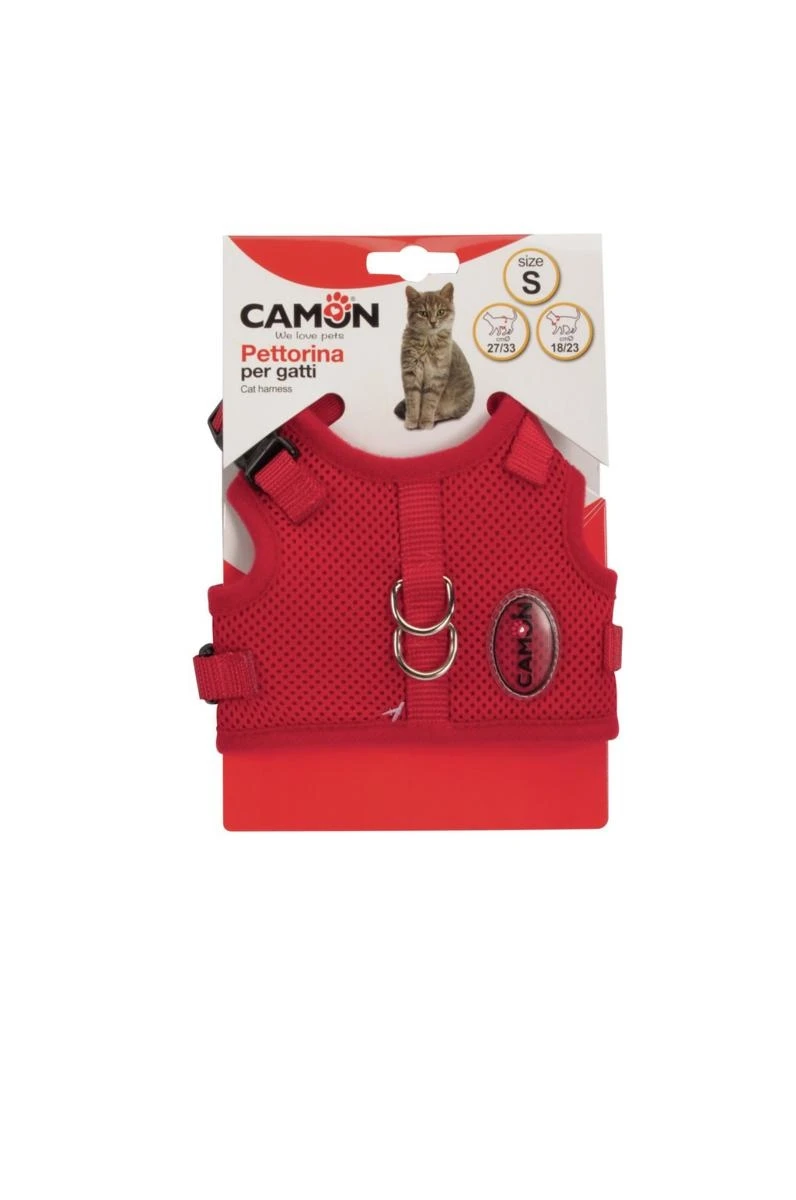 Pettorina Regolabile per Gatti Mis. L Rossa - CAMON