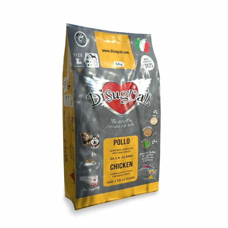 Disugual Large Pollo 12 Kg - Mangime Secco per Cane